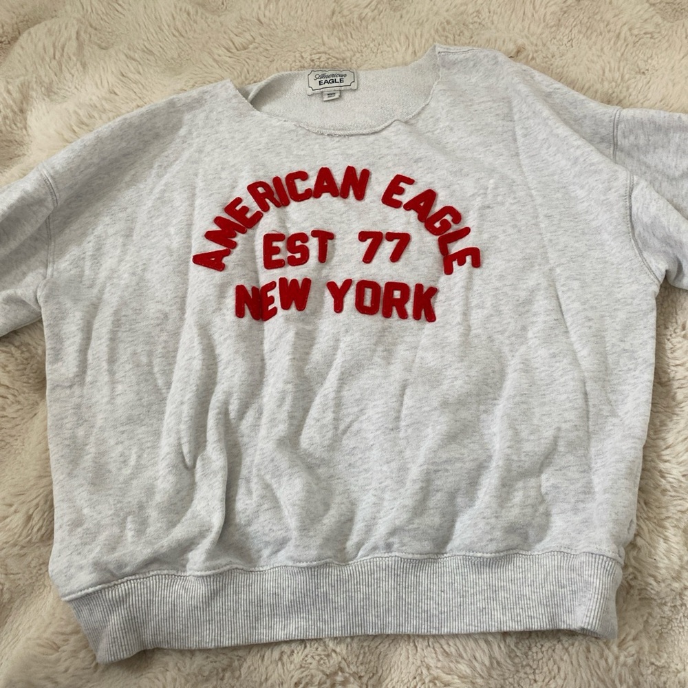 American Eagle Light Gray Sweatshirt